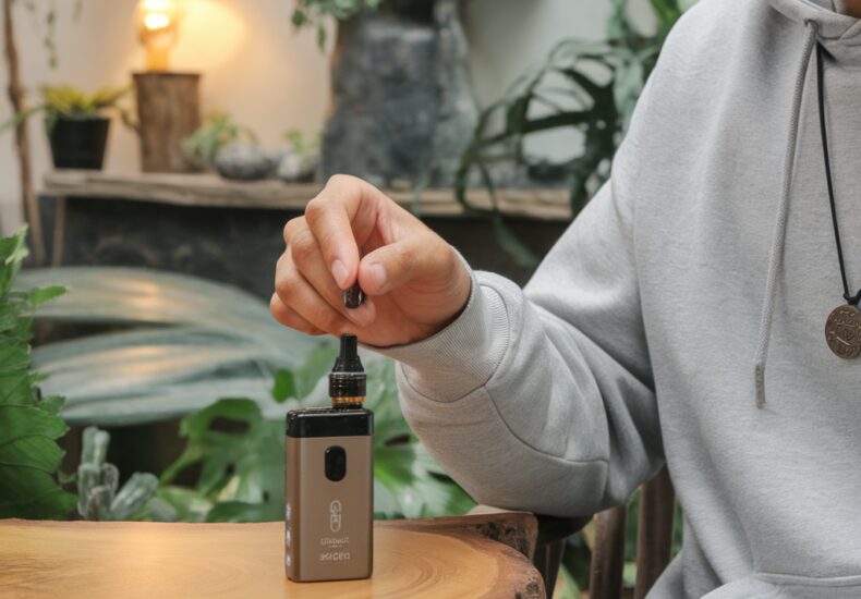 Bouteille d'huile de CBD avec des feuilles de chanvre