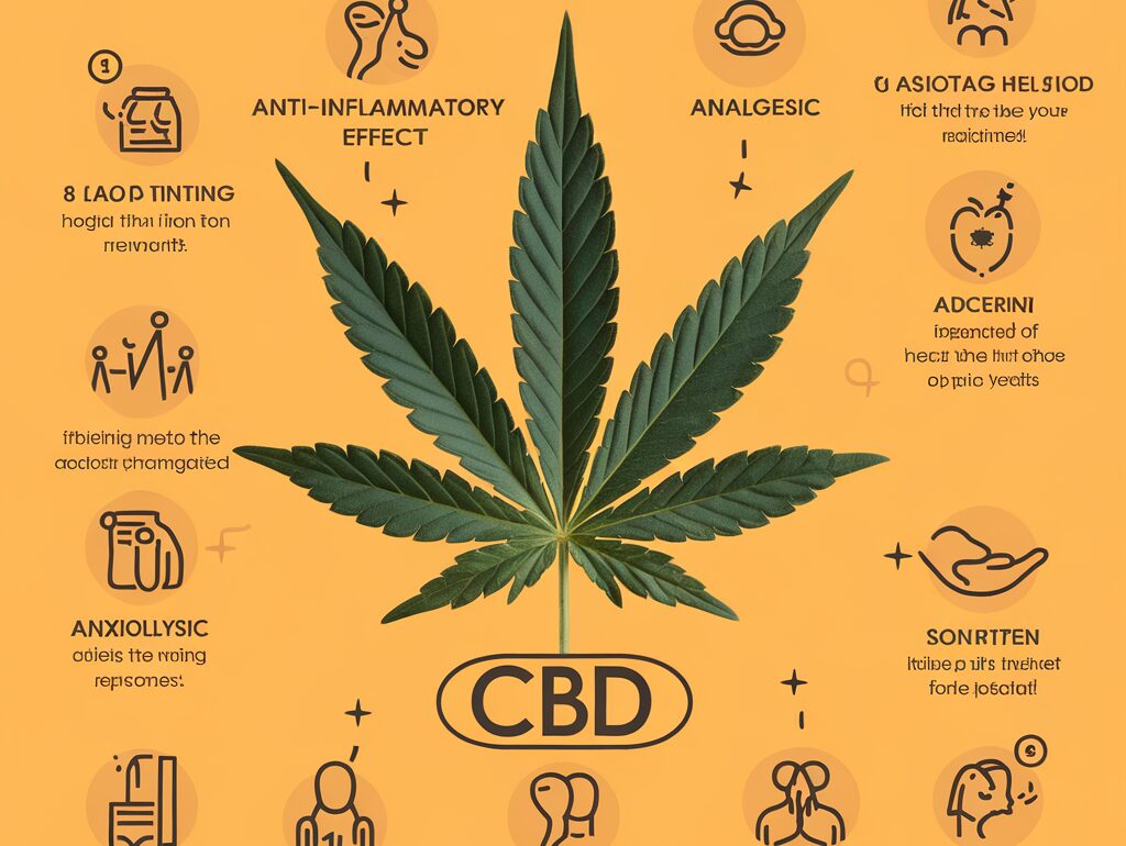 Infographie expliquant la définition du CBD