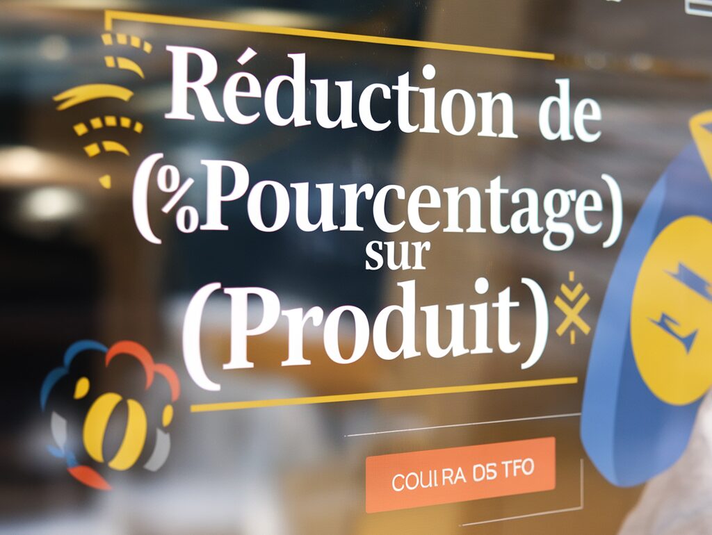 Bannière promotionnelle avec des offres de réduction