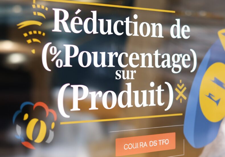 Bannière promotionnelle avec des offres de réduction