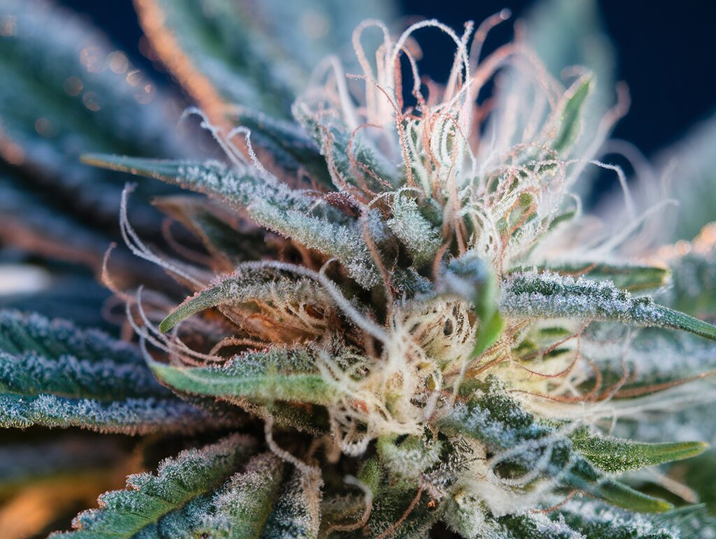Une plante de cannabis en pleine croissance