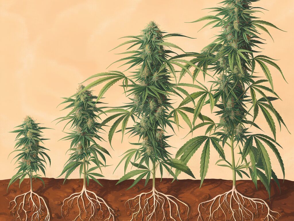 Une plante de cannabis verdoyante