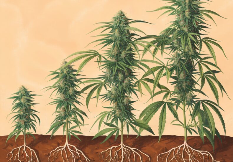 Une plante de cannabis verdoyante