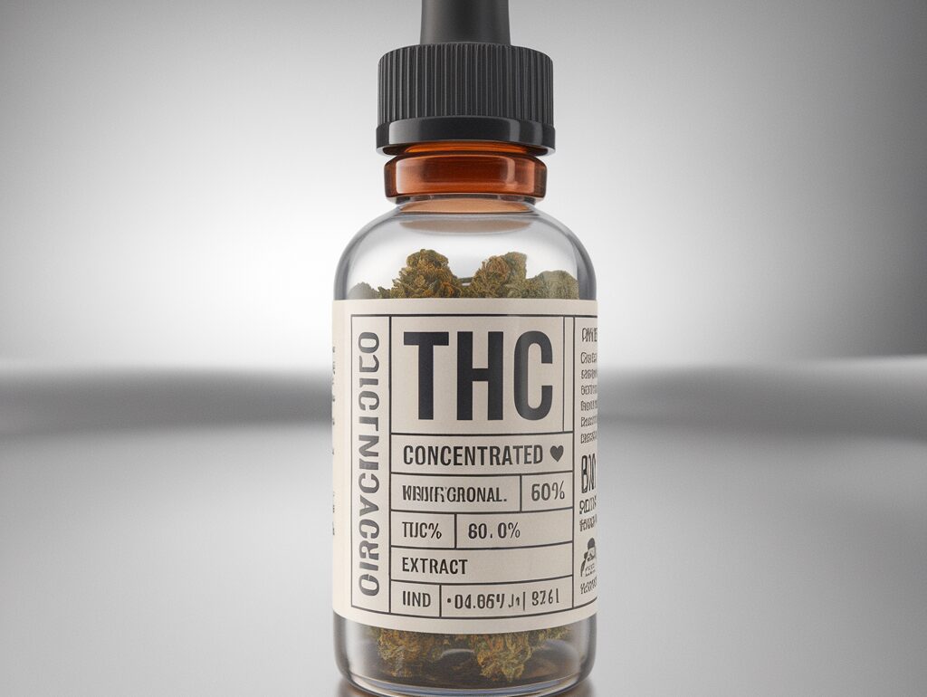 Molécule de THC représentée en 3D