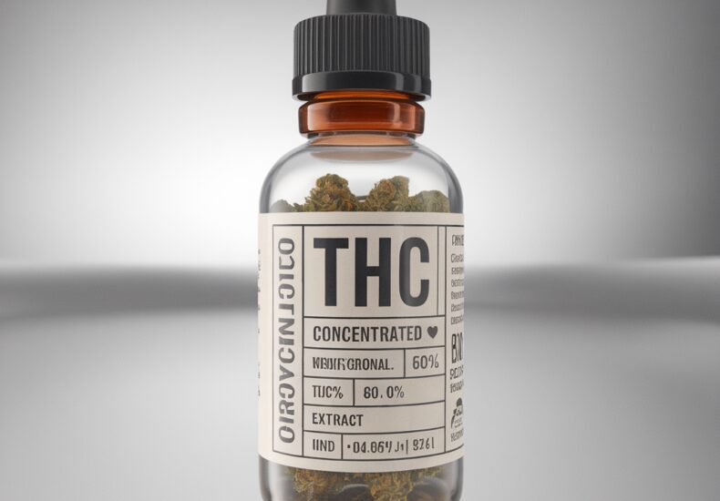 Molécule de THC représentée en 3D