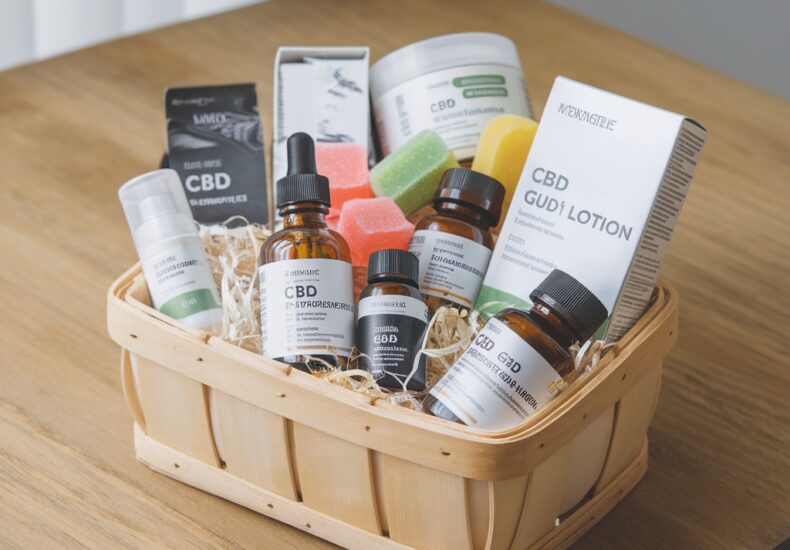 Intérieur d'une boutique spécialisée dans les produits à base de cannabidiol