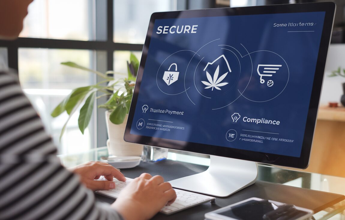 Flacon d'huile de CBD avec feuille de chanvre en arrière-plan