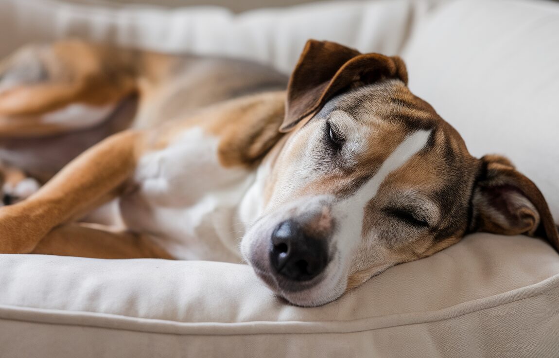 Un vétérinaire examine un chien avec une bouteille d'huile de CBD
