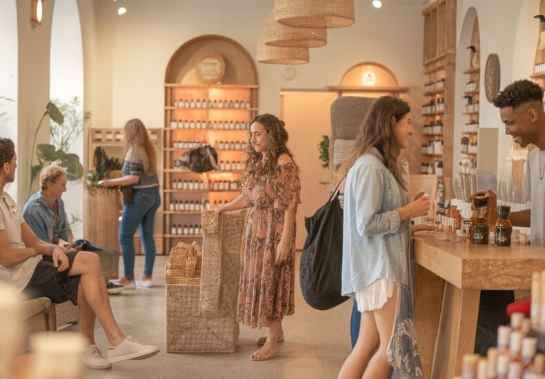 Devanture d'un magasin CBD à Fréjus avec divers produits à base de cannabidiol
