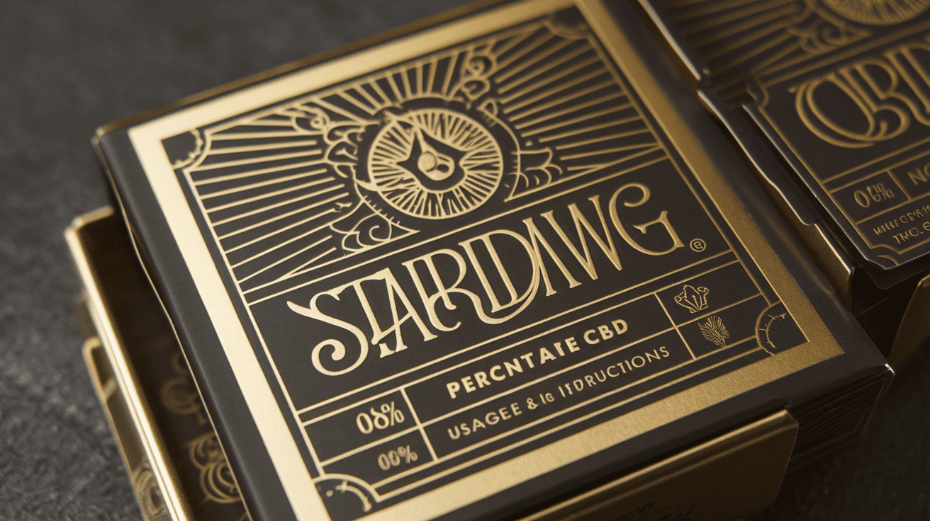 Gros plan sur des fleurs de CBD Stardawg avec des trichomes brillants