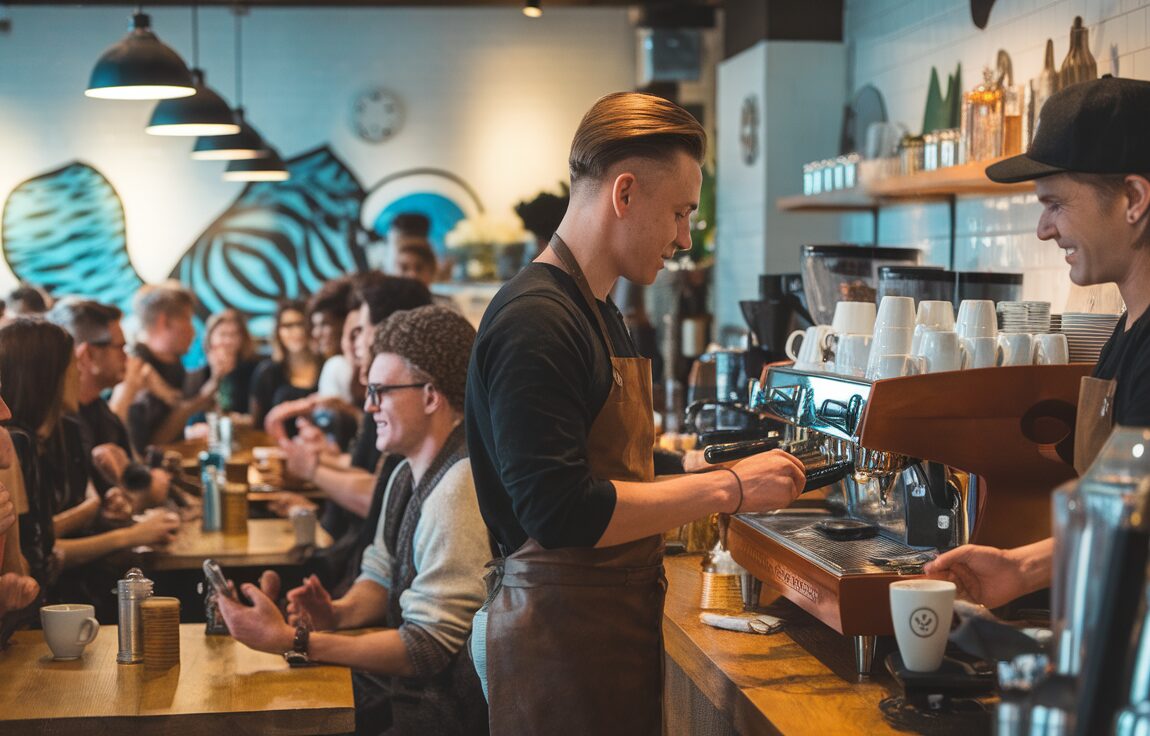 Une tasse de café artisanal dans un café du CBD de Melbourne
