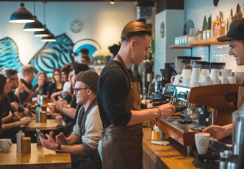 Une tasse de café artisanal dans un café du CBD de Melbourne