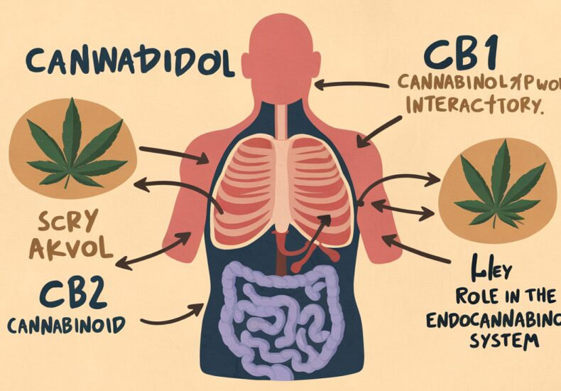 Représentation du cannabidiol (CBD) avec une plante de chanvre