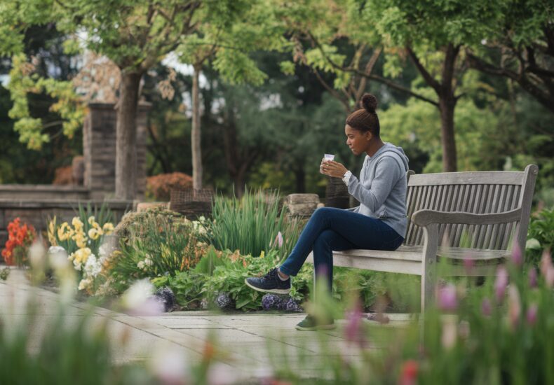 Tisane au CBD dans une tasse en verre avec des herbes séchées