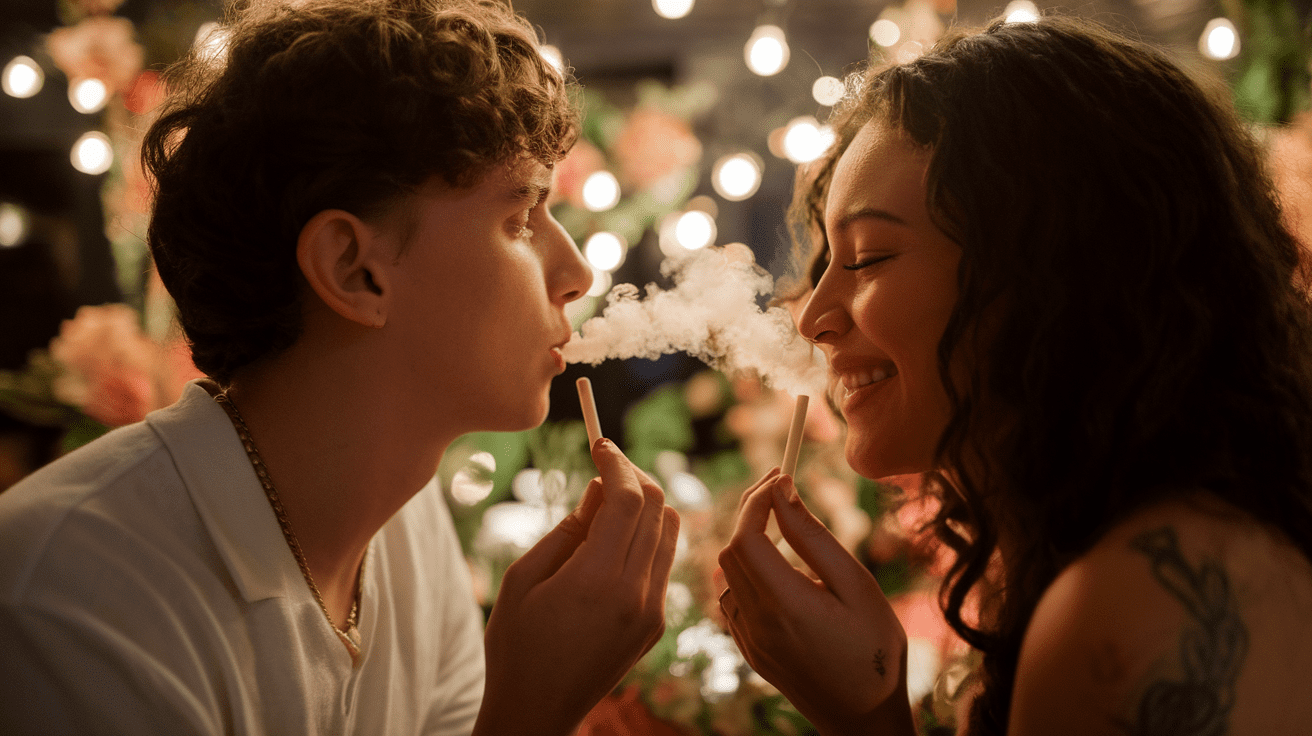 Flacon de poppers CBD sur une table